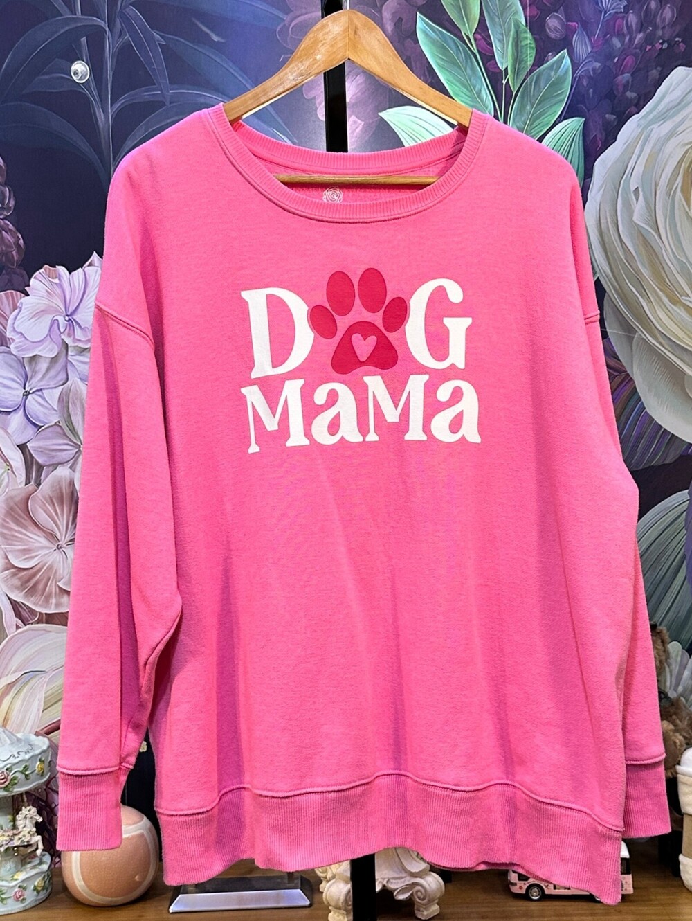 PositiviTees XL Sweatshirt Girly Athleisure Streetwear Sporty Dog Mama Graphic